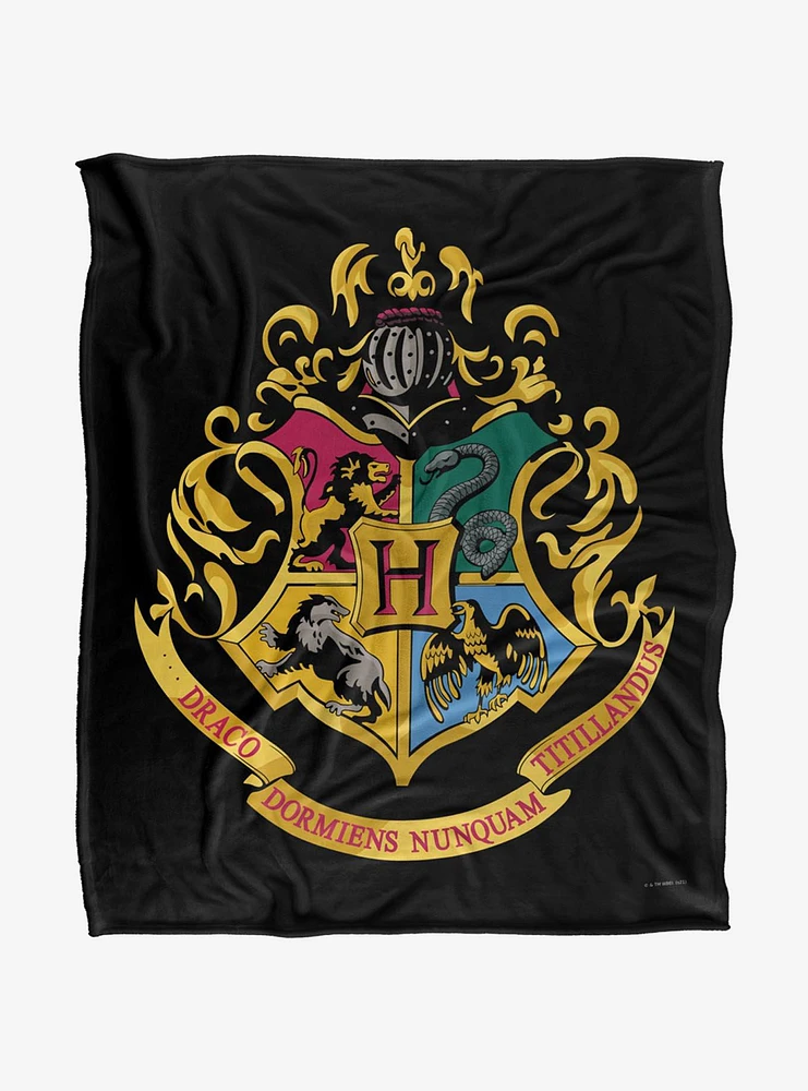 Harry Potter Hogwarts Crest 50x60" Throw Blanket