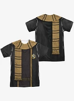 Harry Potter Hufflepuff Thin Scarf Costume Sublimated T-Shirt