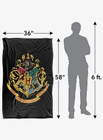 Harry Potter Hogwarts Crest 36x58" Throw Blanket