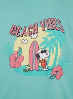 Peanuts Snoopy Joe Cool Surfing Women's Quarter Zip Crewneck - BoxLunch Exclusive