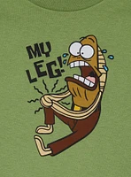 SpongeBob SquarePants My Leg Guy Women's Cropped T-Shirt