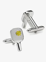 Pickleball Racket Silver Cufflinks