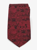 Disney Mickey Mouse Comic Red Silk Tie