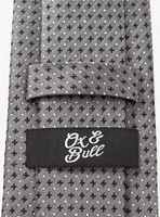 Gray Cross Dot Silk Tie