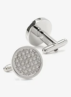 Woven Metal Silver Cufflinks