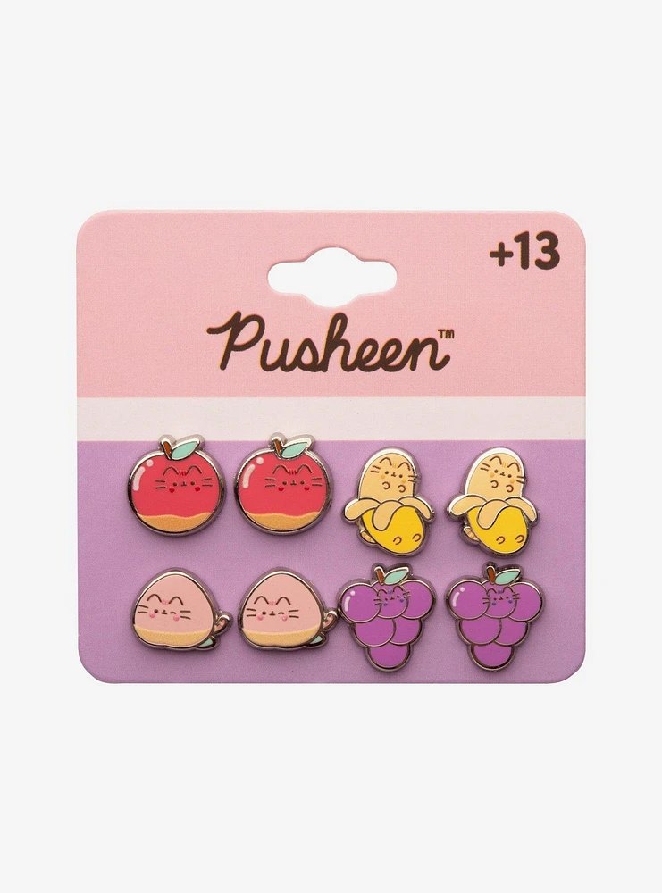 Pusheen Fruits Stud Earrings Set