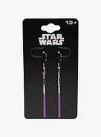 Star Wars Mace Windu Lightsaber Drop Earrings