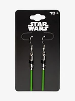 Star Wars Yoda Lightsaber Drop Earrings