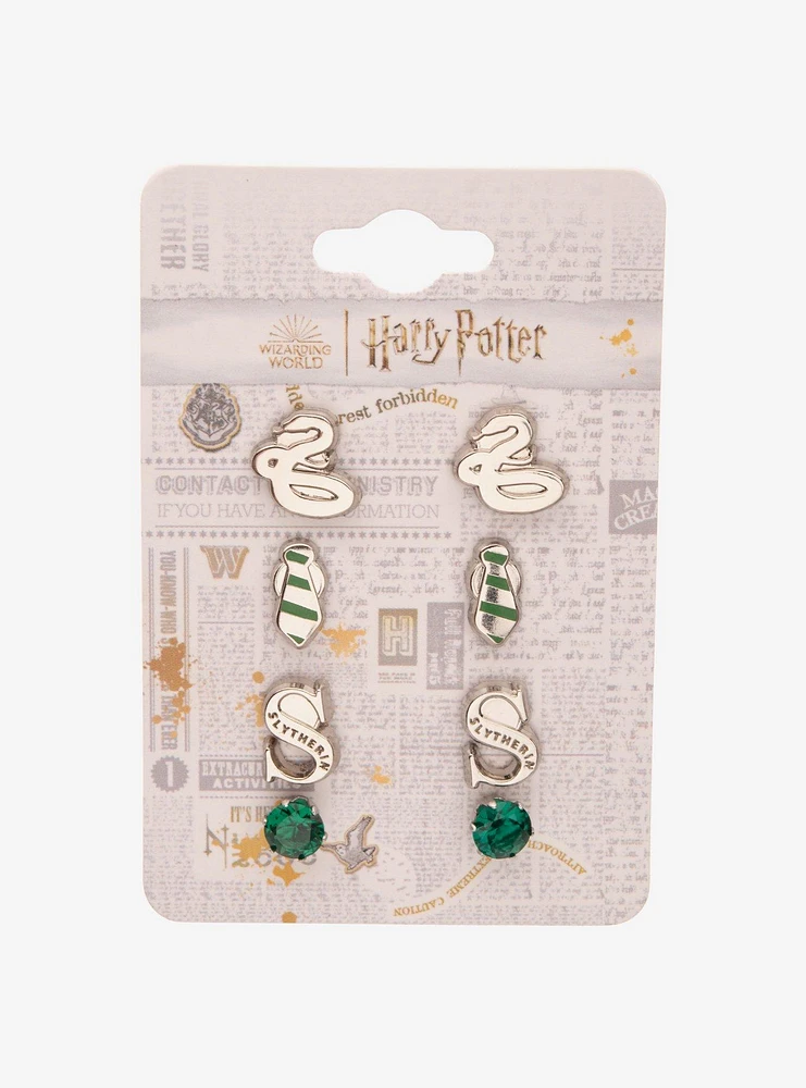 Harry Potter Slytherin Stud Earring Set