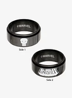 Marvel Punisher Black IP Spinner Ring