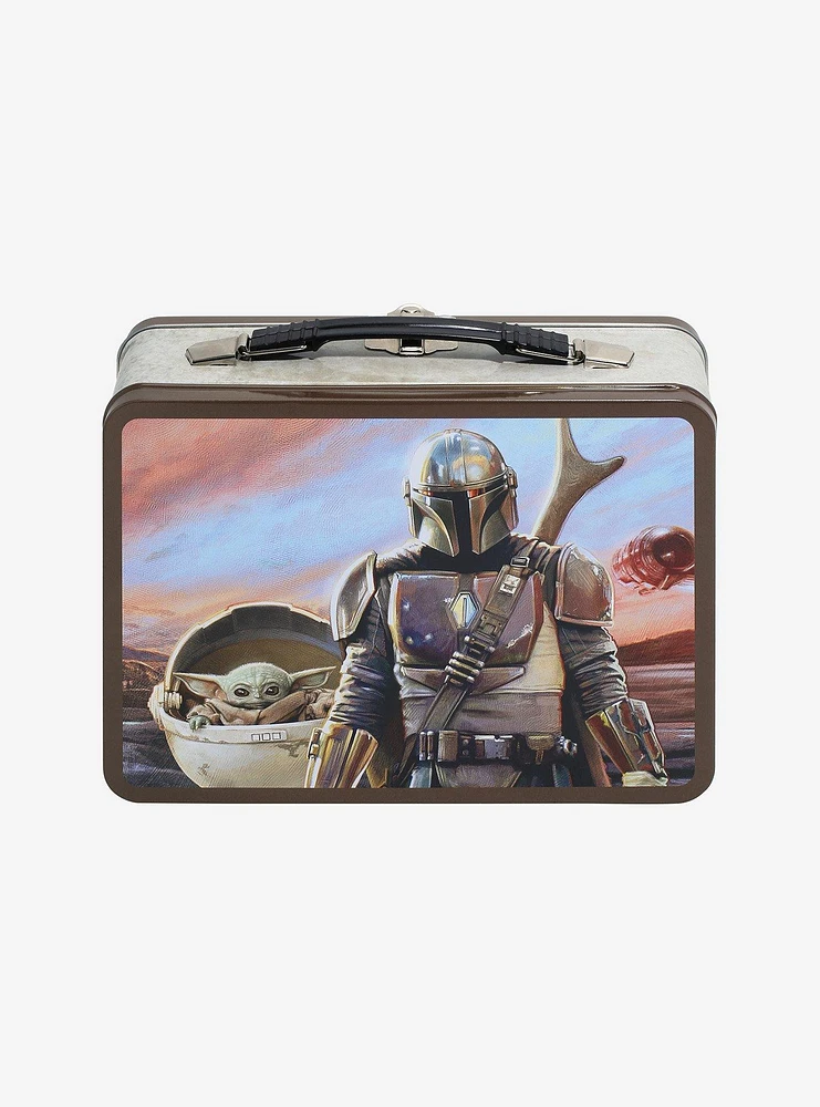 Star Wars The Mandalorian Grogu Wanted Metal Lunch Box