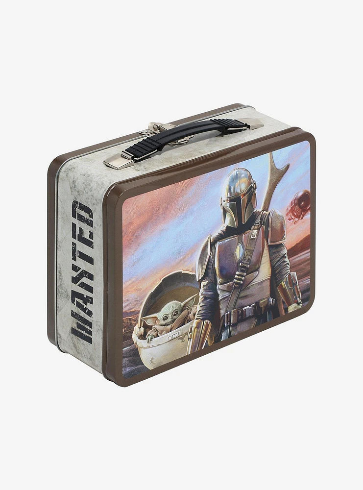 Star Wars The Mandalorian Grogu Wanted Metal Lunch Box