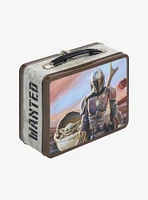 Star Wars The Mandalorian Grogu Wanted Metal Lunch Box