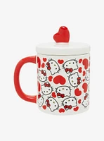 Hello Kitty Hearts Lidded Mug