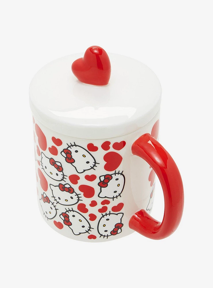 Hello Kitty Hearts Lidded Mug