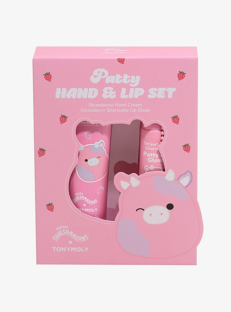 Squishmallows X TONYMOLY Patty Hand Cream & Lip Gloss Set