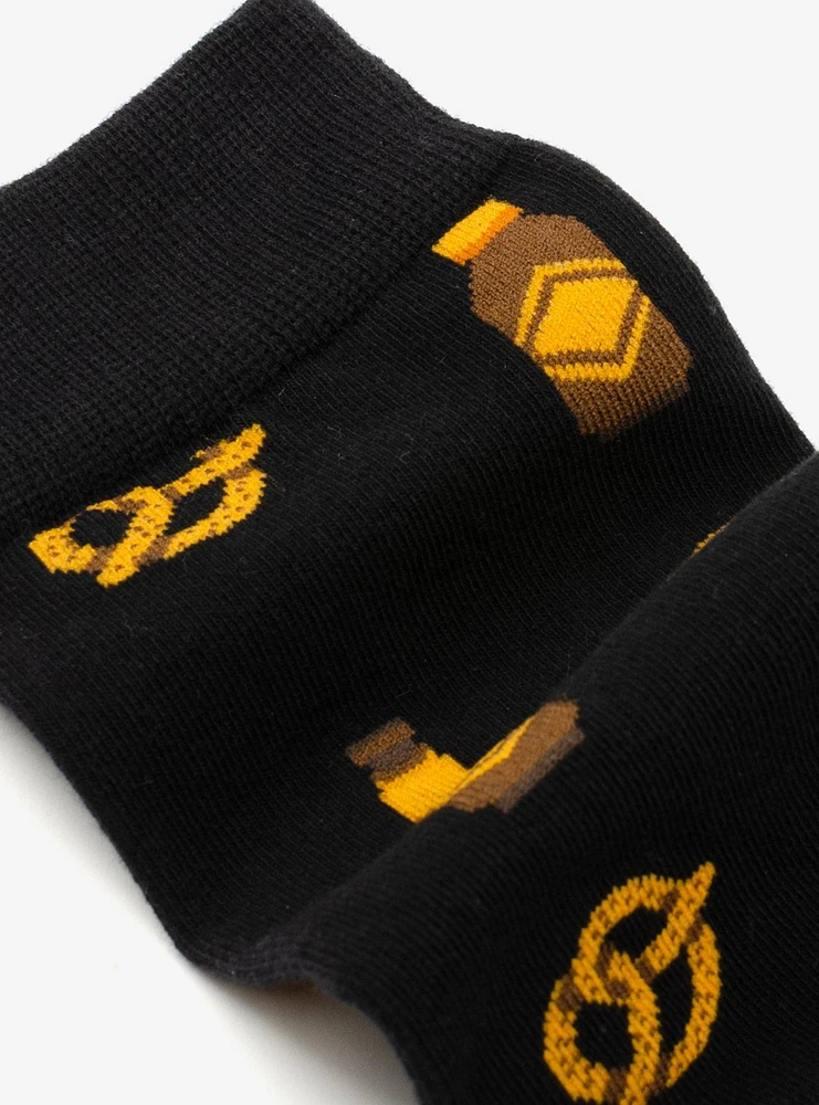 Beer Day Snacks Black Men's Socks