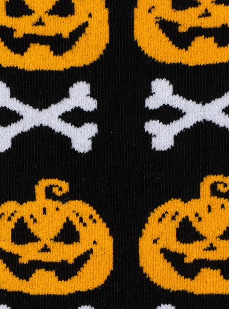 Bad To The Bone Pumpkin Black Men's Socks