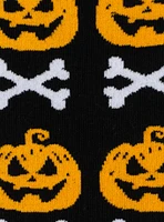 Bad To The Bone Pumpkin Black Men's Socks