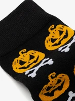 Bad To The Bone Pumpkin Black Men's Socks