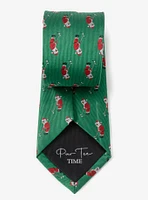 Santa Golf Par-Tee Green Silk Blend Tie