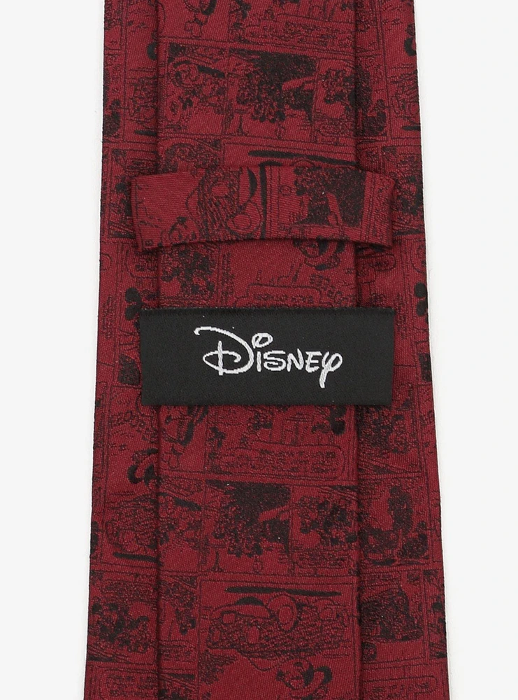 Disney Mickey Mouse Comic Red Silk Tie