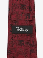 Disney Mickey Mouse Comic Red Silk Tie