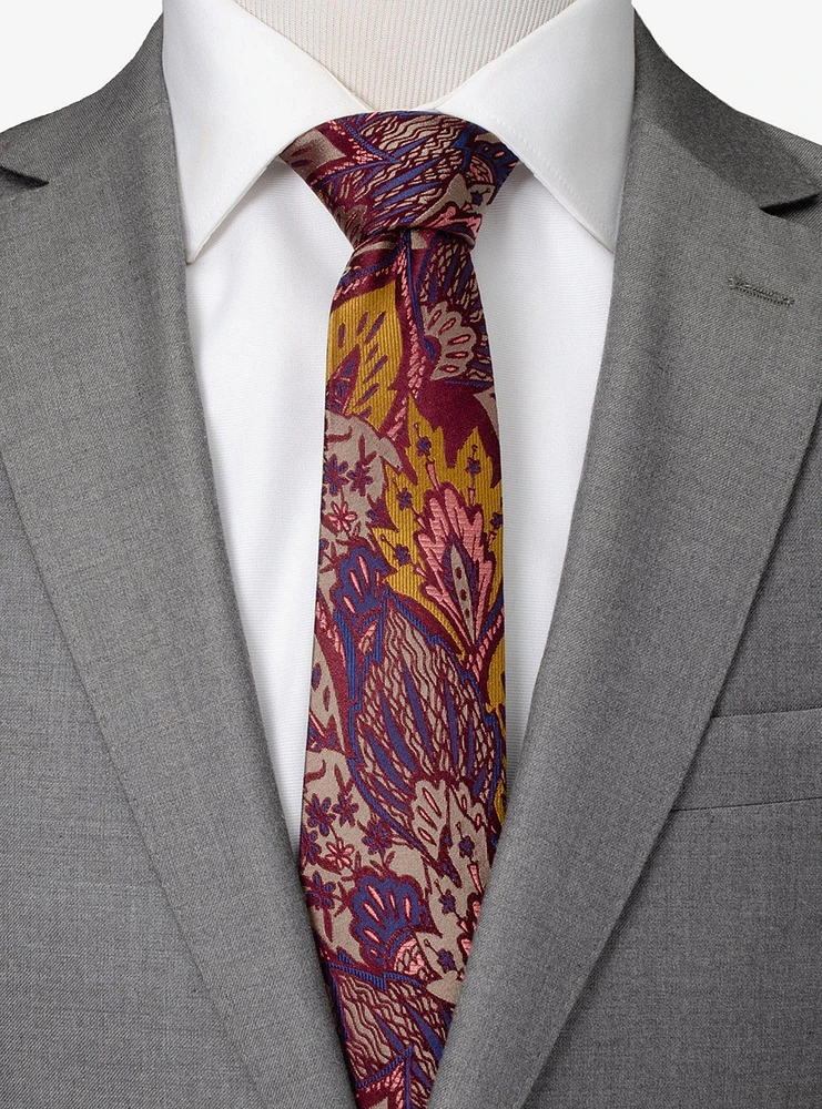 Multi Brown Patterned Silk Tie