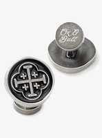 Shipwreck Cross Coin Antique Silver Cufflinks