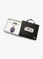 Star Wars Stormtrooper Purple Cameo Pendant Necklace