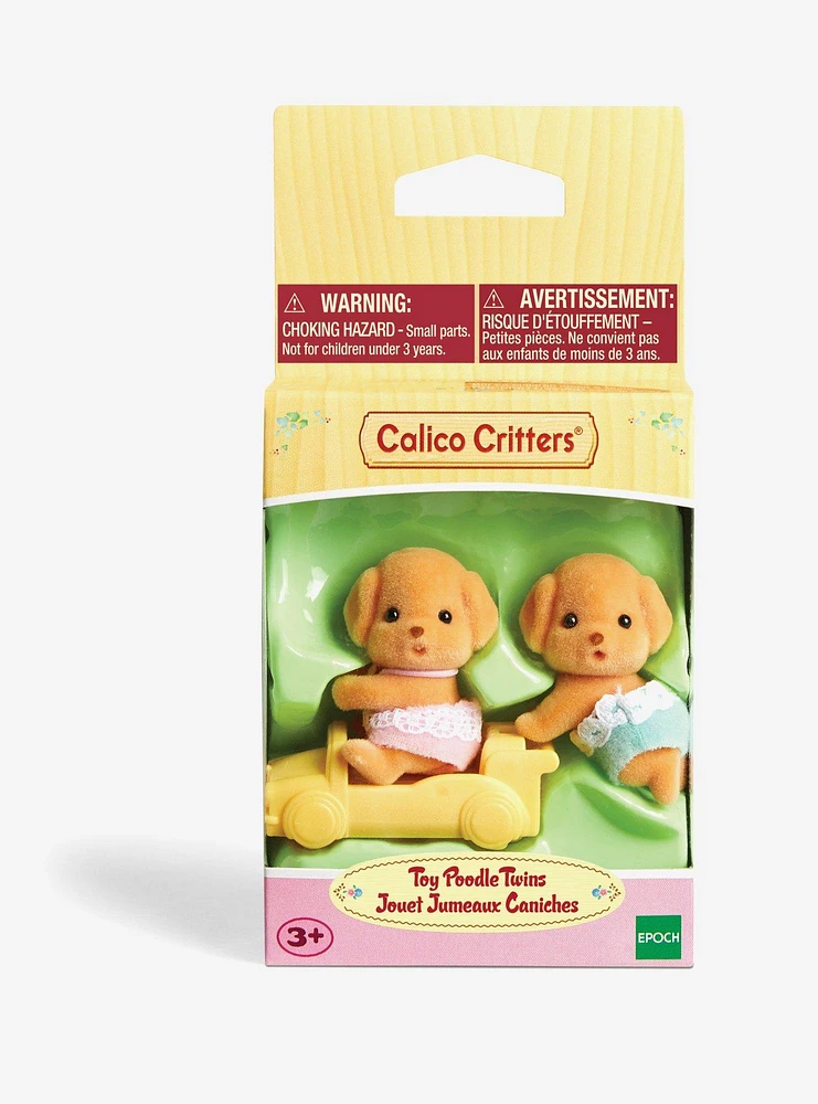 Calico Critters Toy Poodle Twins Figure Set