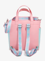 Loungefly Barbie Pastel Color Block Convertible Tote Bag