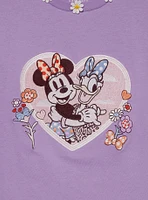 Disney Minnie Mouse & Daisy Duck Floral Women's Cropped T-Shirt - BoxLunch Exclusive