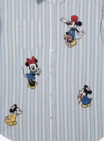 Disney Mickey and Friends Fair Women's Plus Long Sleeve Button-Up
