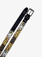 Ed Hardy Leopard Studded Belt