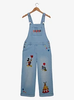 Disney Mickey Mouse Carnival Icons Women's Striped Overalls