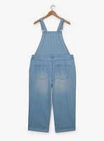 Disney Mickey Mouse Carnival Icons Women's Plus Striped Overalls