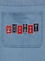 Disney Mickey Mouse Carnival Icons Women's Plus Striped Overalls