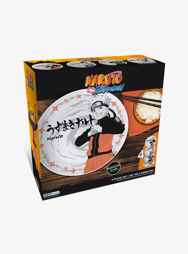 Naruto Shippuden Set of 4 Plates