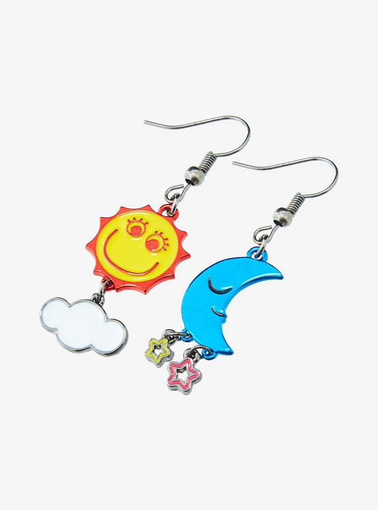 The Amazing Digital Circus Sun & Moon Mismatch Drop Earrings