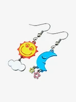 The Amazing Digital Circus Sun & Moon Mismatch Drop Earrings