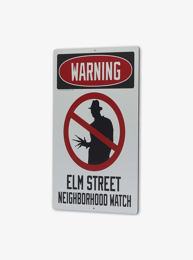 A Nightmare On Elm Street Freddy Krueger Neighborhood Watch Metal Sign