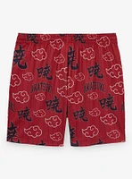 Naruto Shippuden Akatsuki Clouds Allover Print Mesh Shorts - BoxLunch Exclusive