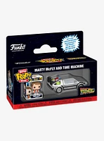 Funko Bitty Pop! Rides Back to the Future Marty McFly and Time Machine Vinyl Figure Set