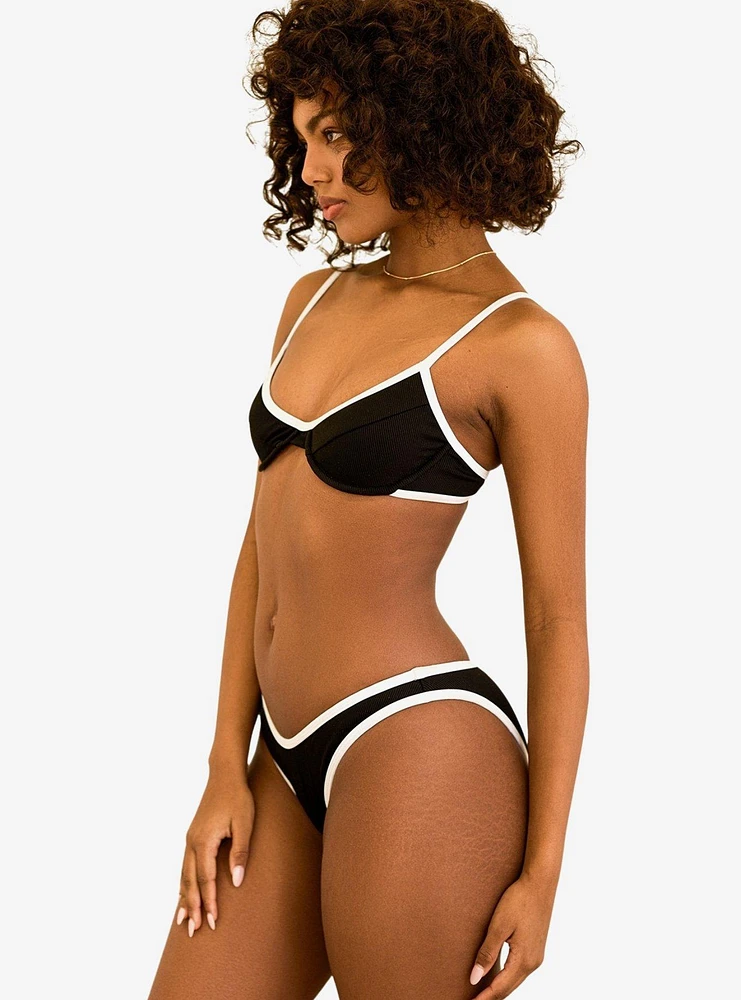 Dippin' Daisy's West Coast Underwire Swim Top Black Rib