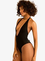 Dippin' Daisy's Cheryl Low Cut V-Neck Swim One Piece Black