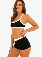 Dippin' Daisy's Kelly Bandeau Swim Top Black Rib