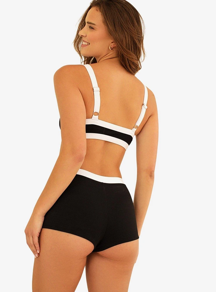 Dippin' Daisy's Kelly Bandeau Swim Top Black Rib