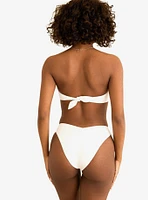 Dippin' Daisy's Angel Asymmetrical V-Cut Swim Bottom White