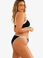 Dippin' Daisy's Cyrus Double Strap Swim Bottom Black Rib